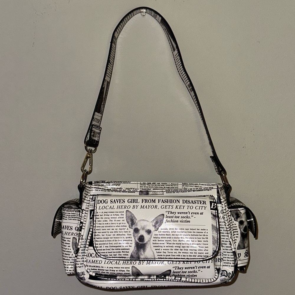 Delia’s Dolls Kill ‘BREAKING NEWS’ Newspaper Purse Shoulder Bag NEW